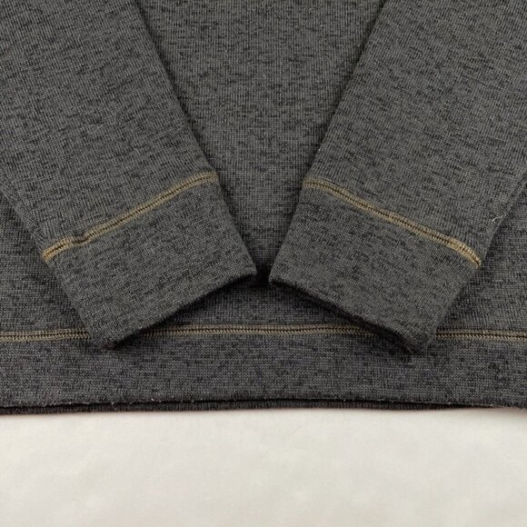Weatherproof Vintage 1/4 Button Up Pullover Sweater Men’s L Gray Fleece Lined - Picture 10 of 11